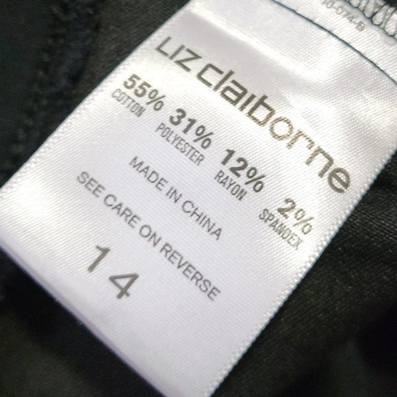 NWOT Black Stretch Liz Claiborne Shorts Size 14 - Picture 4 of 12